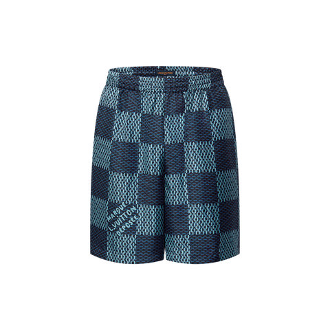 Short Damier en soie