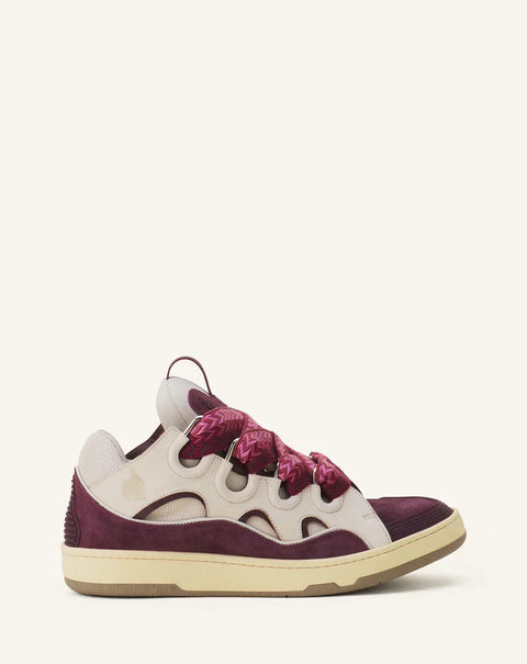 Lanvin Curb Beige Et Bordeaux