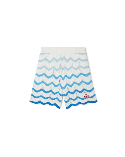 Wavy Gradient Crochet Shorts - Casablanca