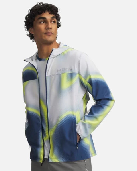 Veste Under Armour à Capuche — Blanc, Bleu & Jaune Fluo