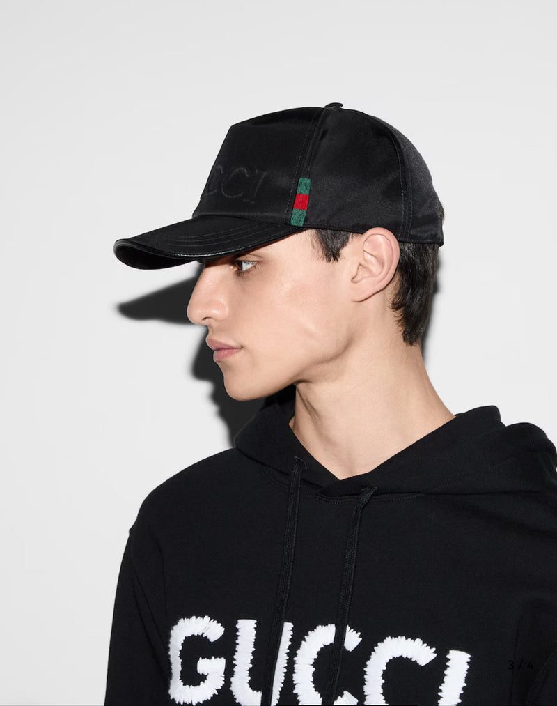 Casquette de baseball en nylon avec logo Gucci – vue 3