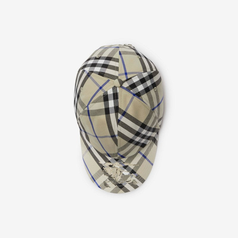 Casquette Burberry en coton mélangé Check EKD LICHEN – vue 3