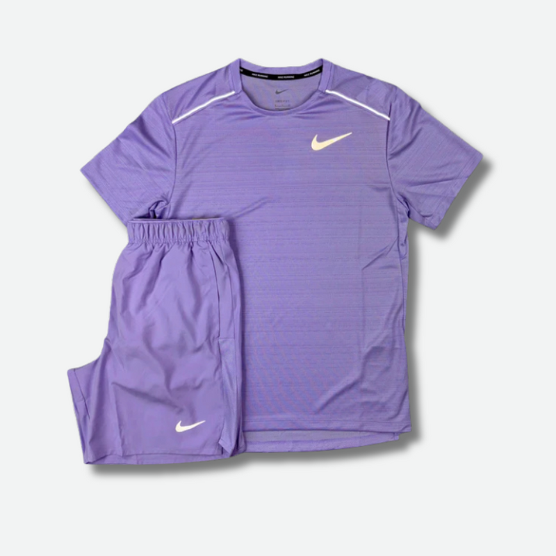 Ensemble short/t-shirt running Lila – vue 1