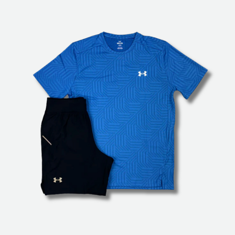 Ensemble short/t-shirt Under Armour Bleu – vue 1