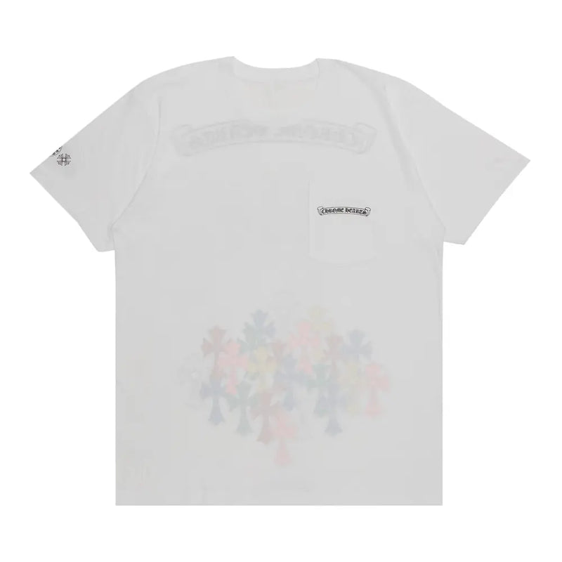 T-Shirt Chrome Heart Blanc Et Multicolore – vue 1