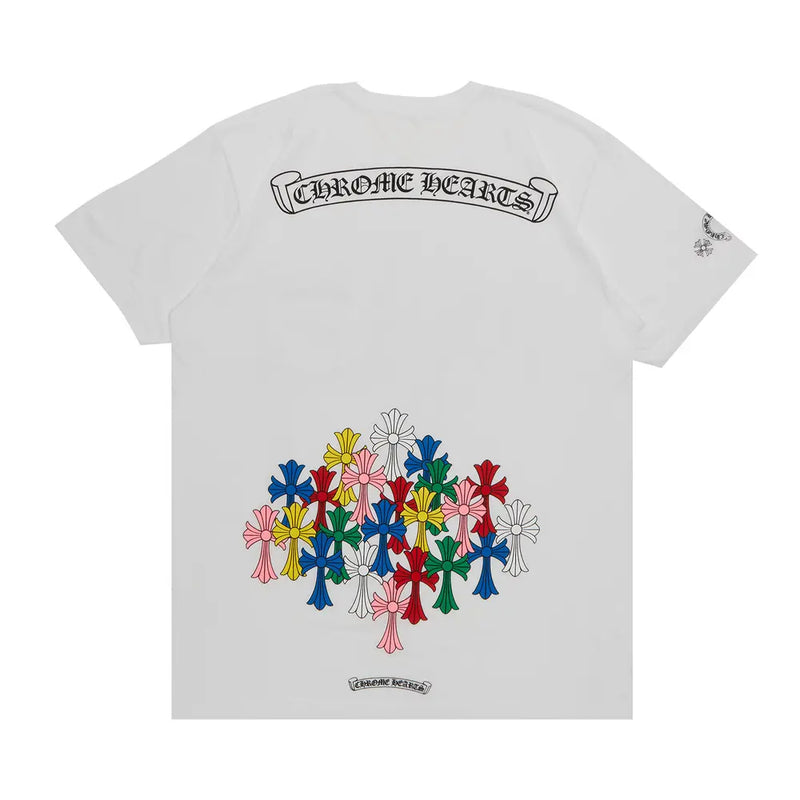 T-Shirt Chrome Heart Blanc Et Multicolore – vue 2