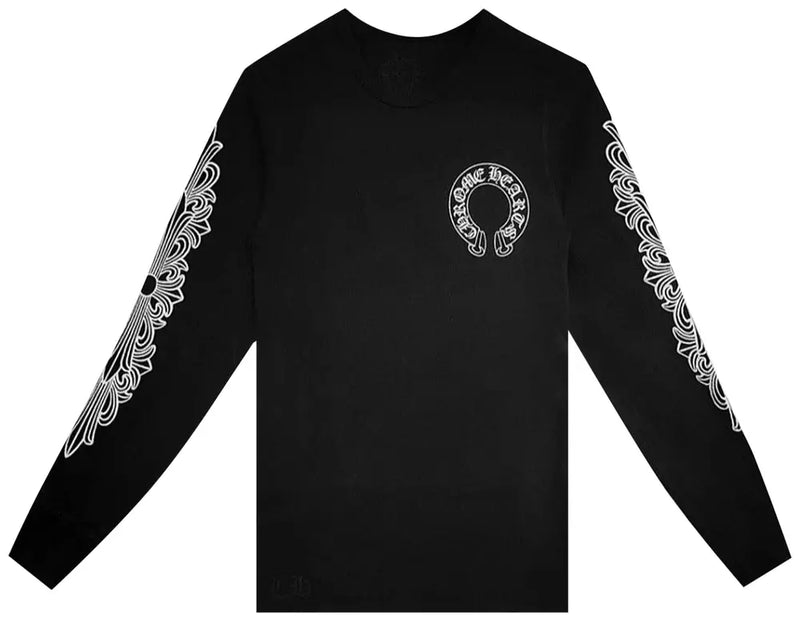 T-Shirt Manche Longue Chrome Heart Noir – vue 1