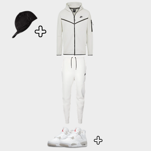 Outfit Tech Fleece Blanc + Casquette Offerte – vue 2