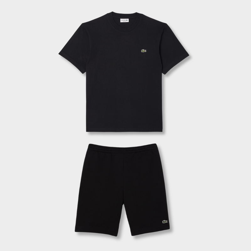 Ensemble short/t-shirt Lacoste Noir – vue 1