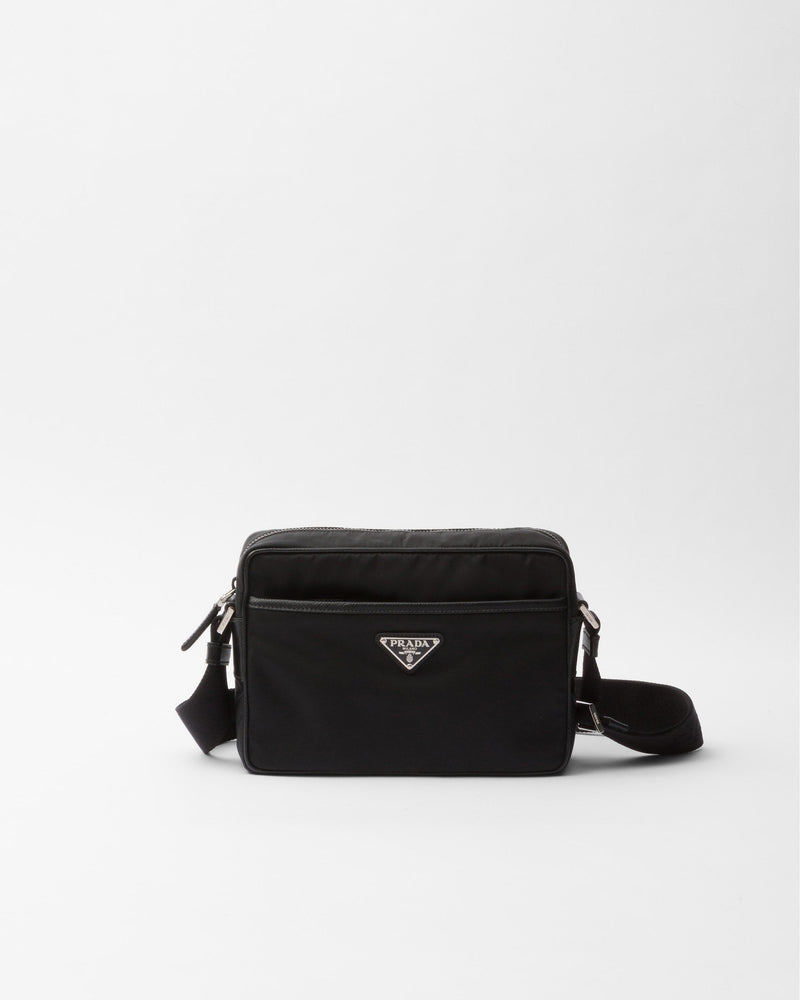 Sac porté épaule en Re-Nylon et Saffiano – vue 1