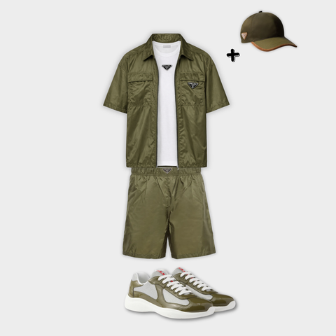 Outfit Prada Kaki + Casquette Offerte