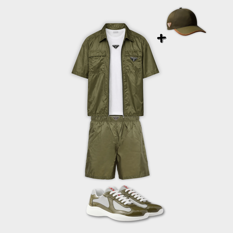 Outfit Prada Kaki + Casquette Offerte – vue 1