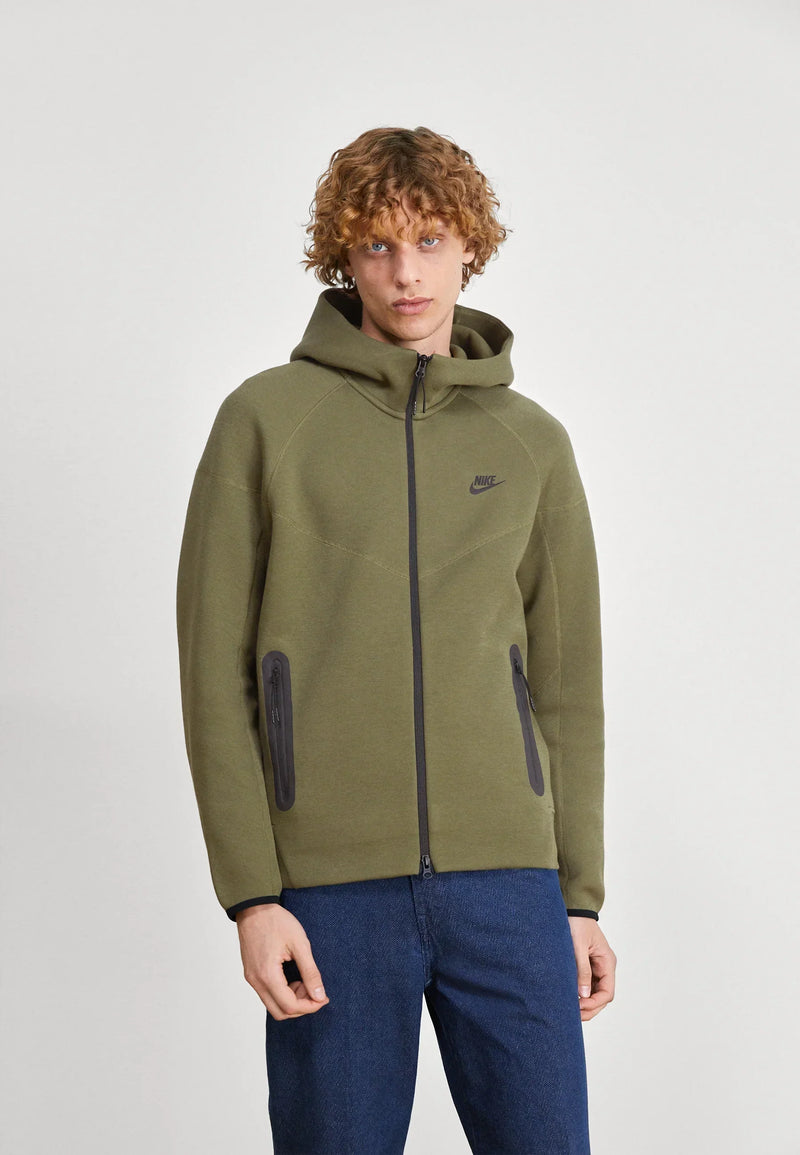 Nike Nouveau Tech Fleece Zippé Vert Kaki – vue 3