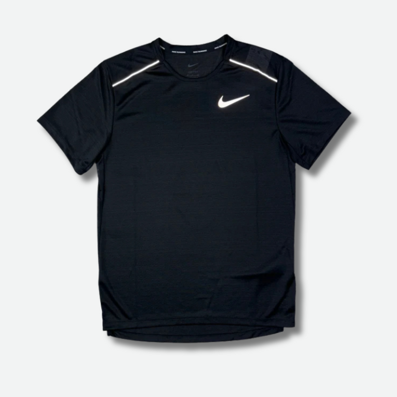 Ensemble short/t-shirt running Noir – vue 2