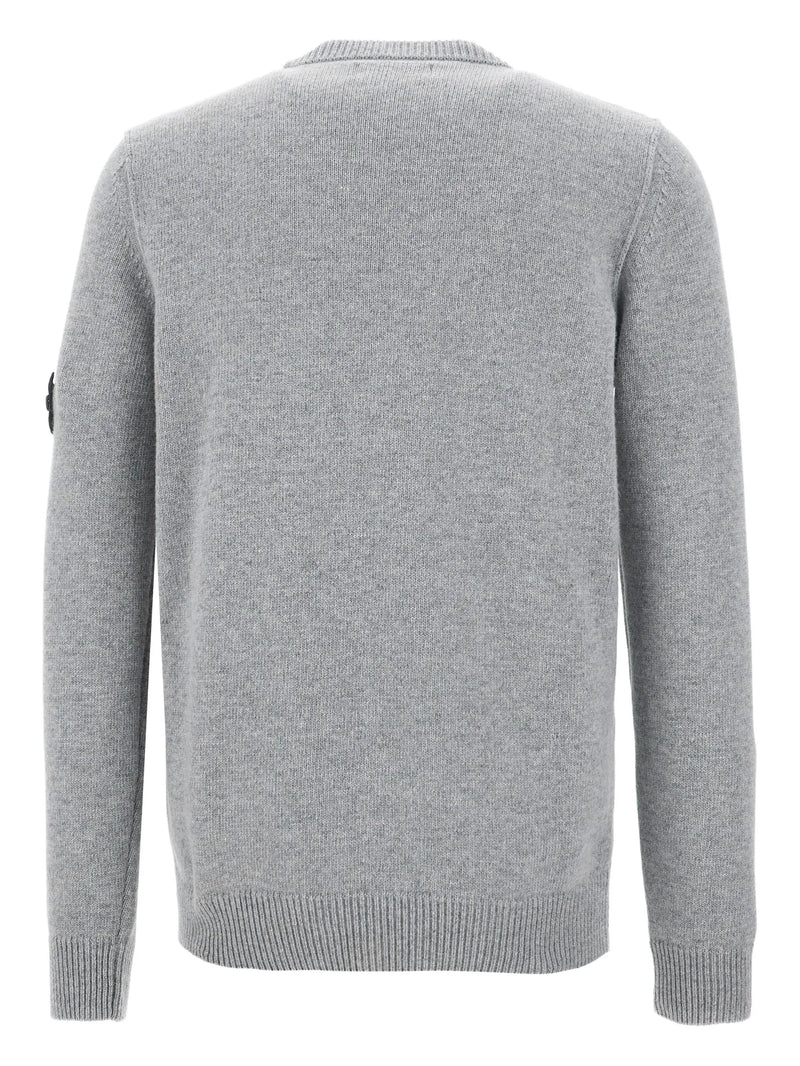 Stone Island Pull Col Rond Gris – vue 3