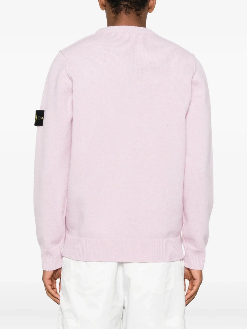 Stone Island Pull Col Rond Rose – vue 4