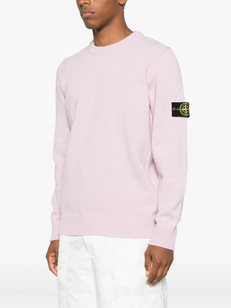 Stone Island Pull Col Rond Rose – vue 2