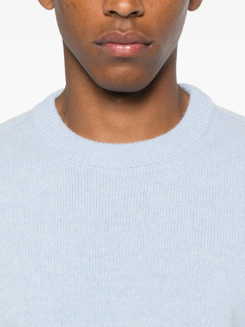 Stone Island Pull Col Rond Bleu – vue 4