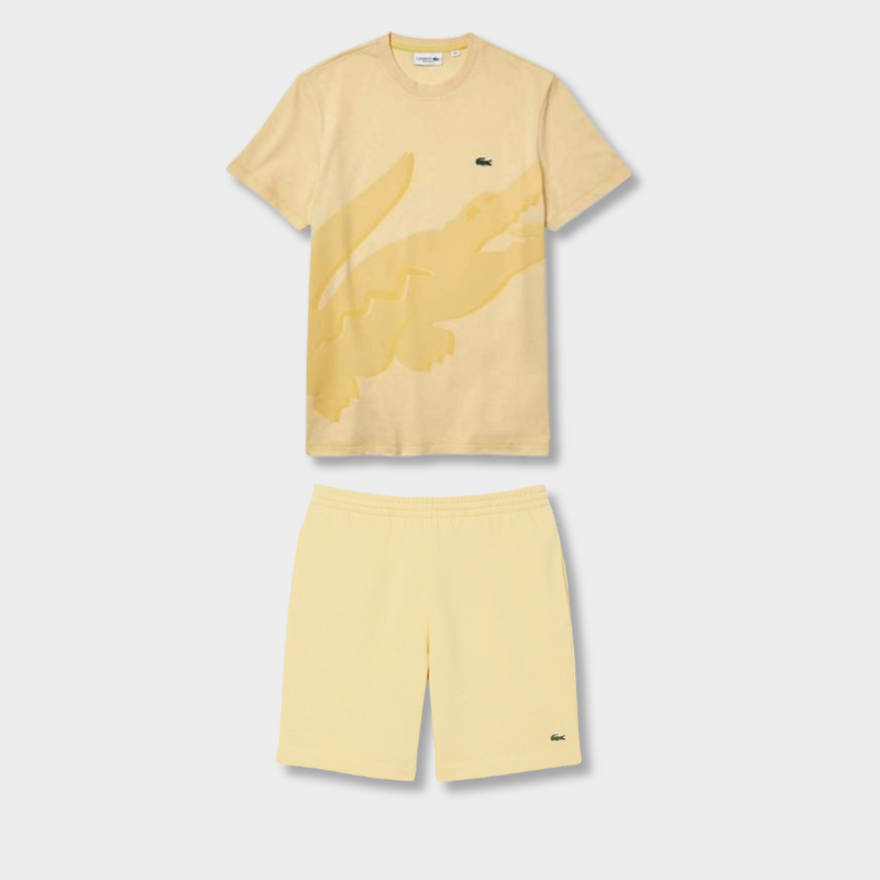 Ensemble short/t-shirt Lacoste Jaune – vue 1