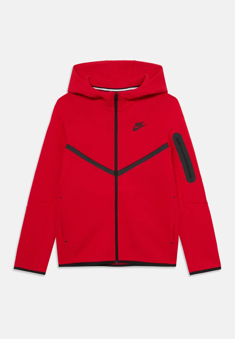 Nike Tech Fleece Zippé Rouge – vue 1