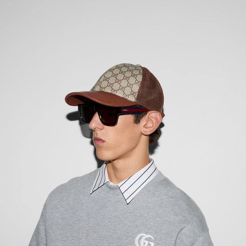 CASQUETTE EN TOILE GG MONOGRAM maron – vue 3
