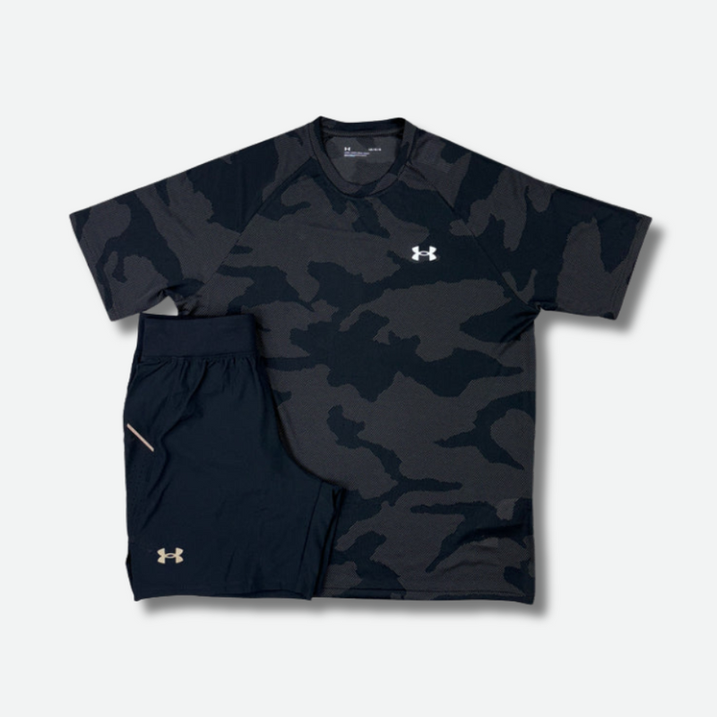 Ensemble short/t-shirt Under Armour Noir – vue 1
