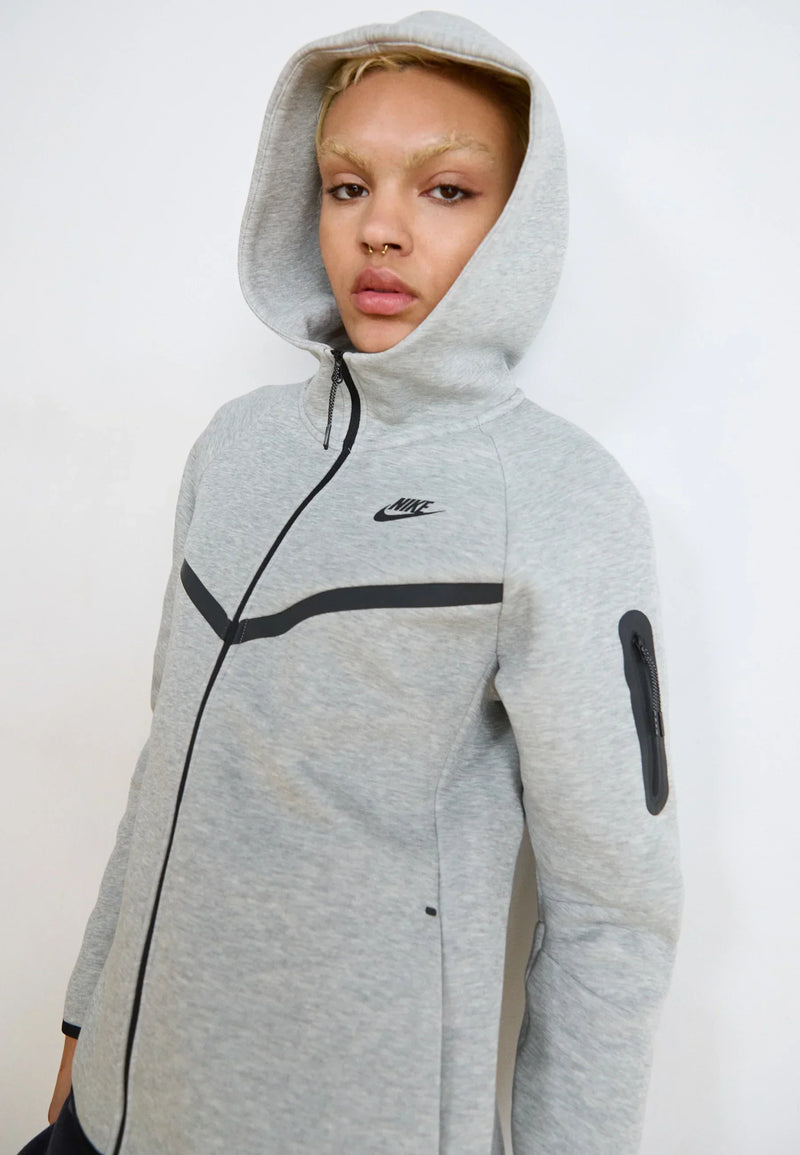 Nike Tech Fleece Zippé Gris – vue 4
