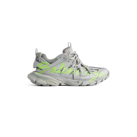 Balenciaga Track Gris Avec Logo Jaune Fluo