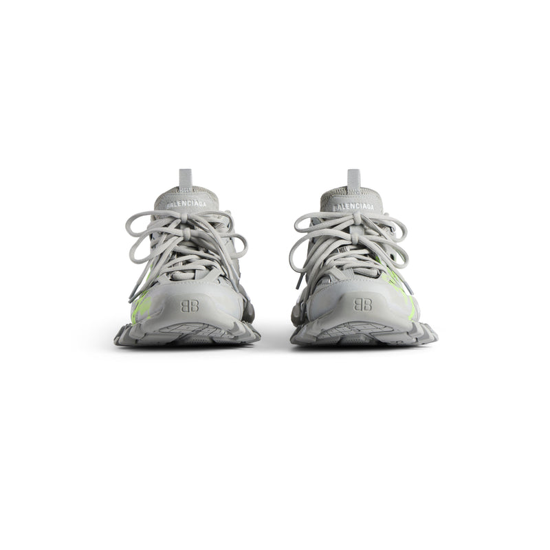 Balenciaga Track Gris Avec Logo Jaune Fluo – vue 2