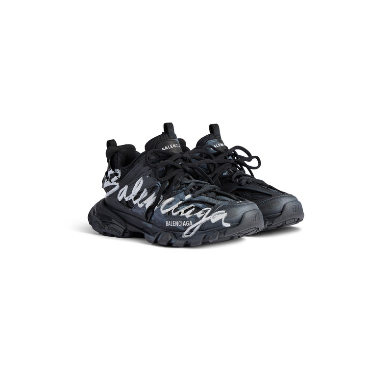 Balenciaga Track Noir Avec Logo Blanc – vue 3