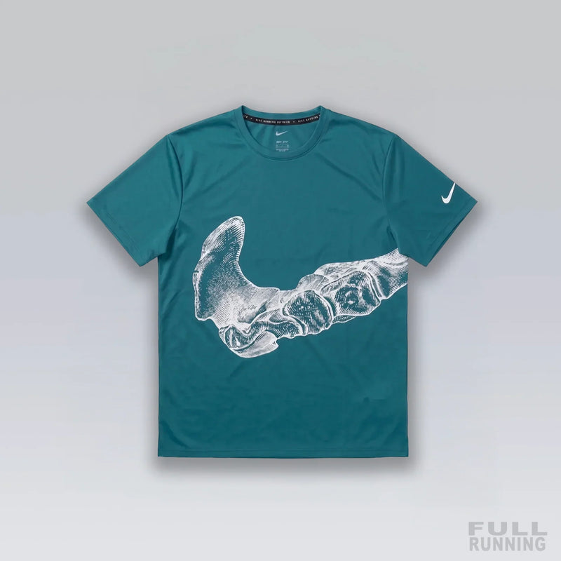 T-shirt de Running Division Squelette "MILER" Bleu – vue 1