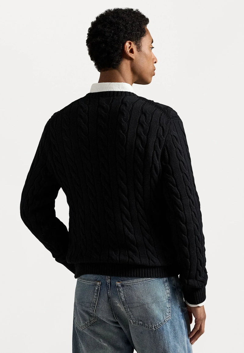 Pull Ralph Lauren En Laine Noir – vue 3
