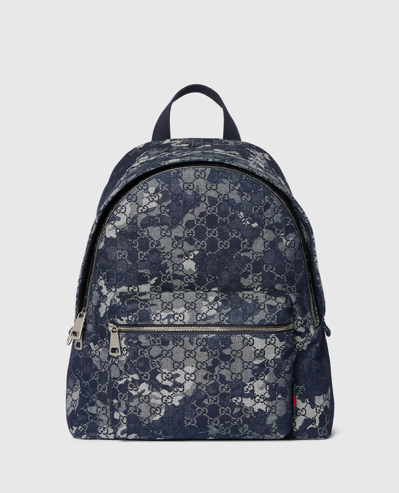 Sac à dos en denim GG grand format – vue 1