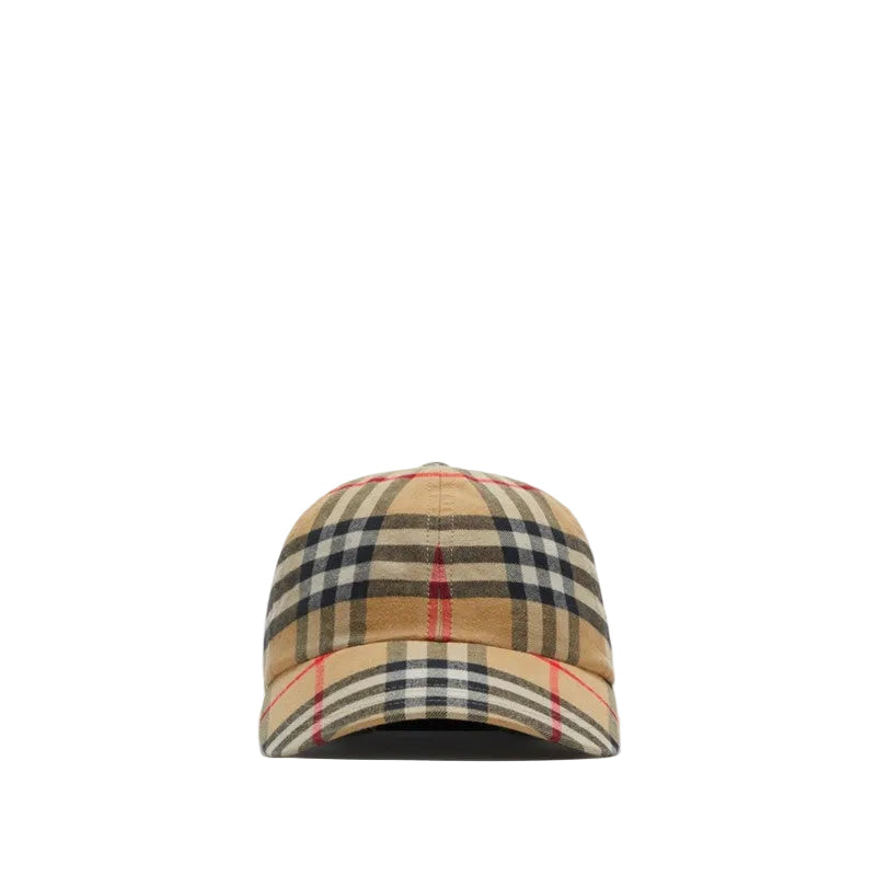 Casquette de baseball en coton mélangé Check – vue 1