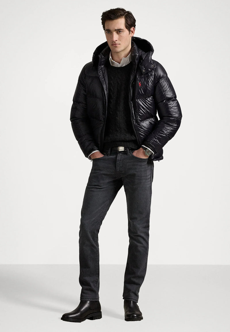Doudoune Ralph Lauren Puffer Noir Brillante – vue 3