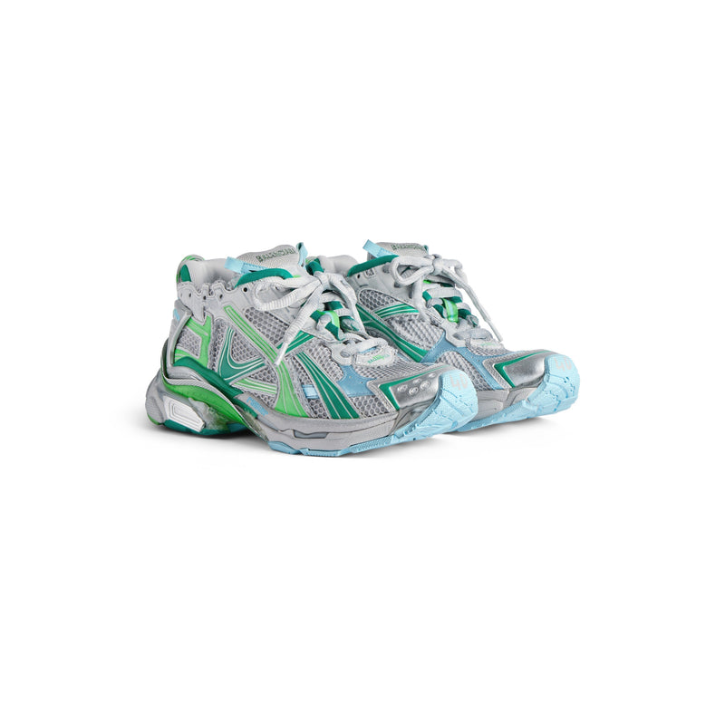Balenciaga Runner Vert Et Bleu – vue 3
