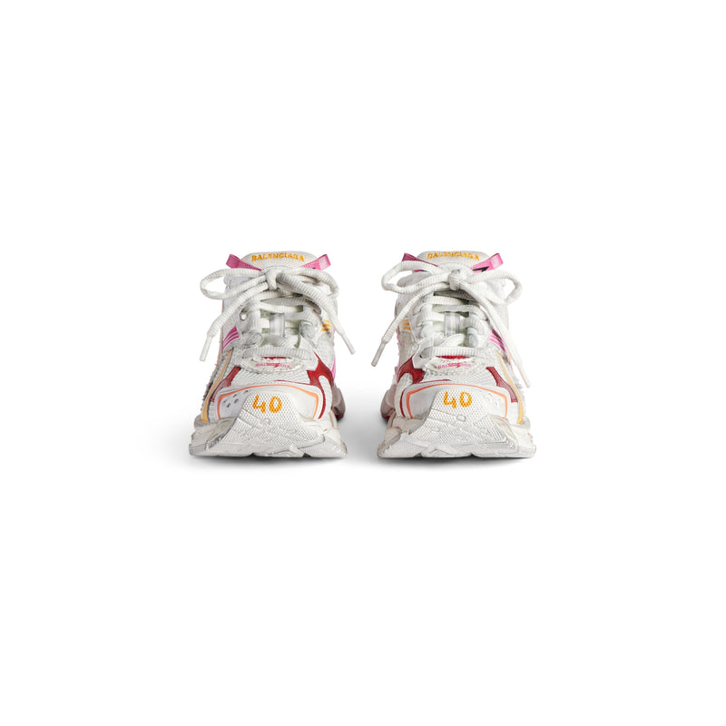 Balenciaga Runner Blanc Orange Rose Et Rouge – vue 2