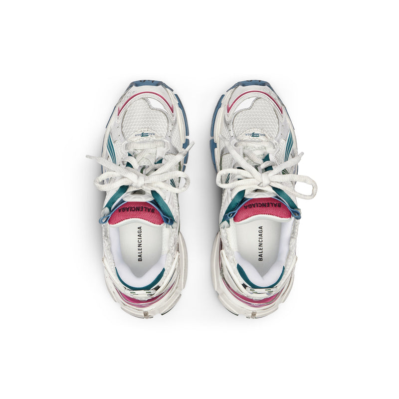 Balenciaga Runner Blanc Et Vert Foncé – vue 4