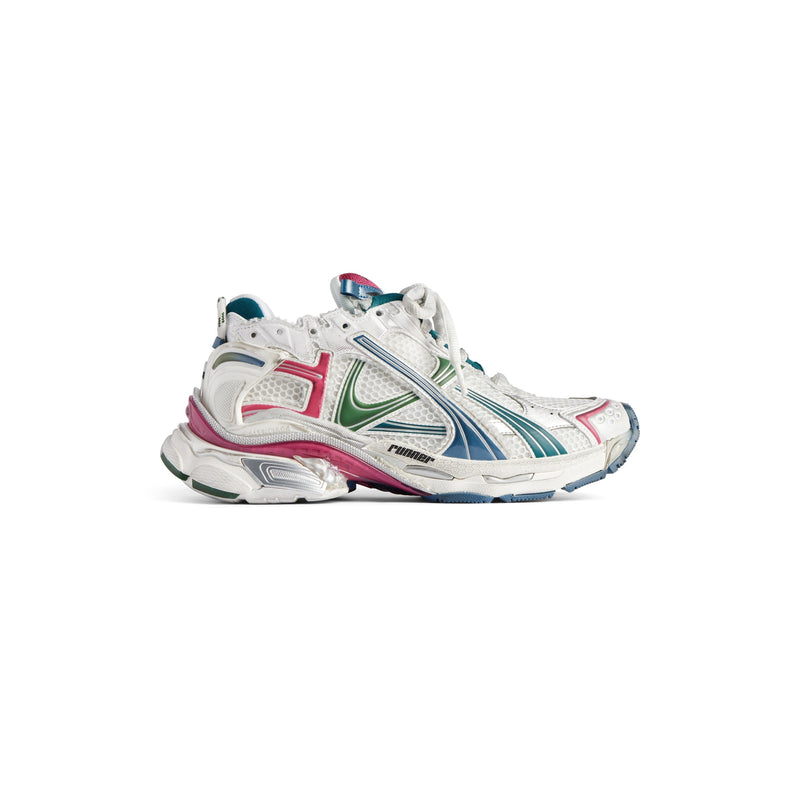 Balenciaga Runner Blanc Et Vert Foncé – vue 1