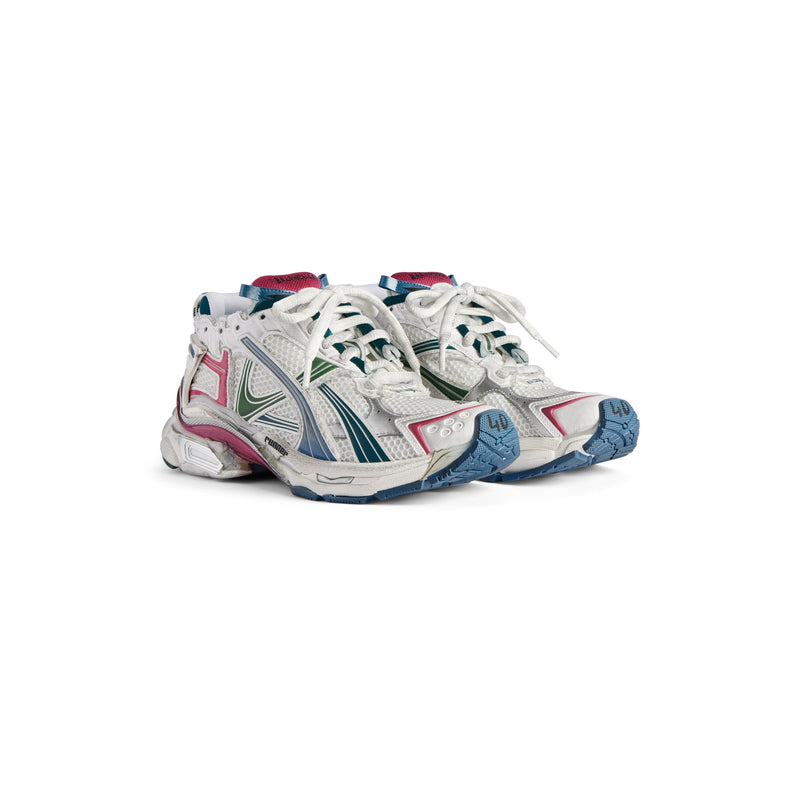Balenciaga Runner Blanc Et Vert Foncé – vue 3