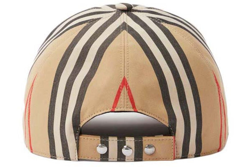 Casquette de baseball coton carreaux traditionnels monogramme beige – vue 2