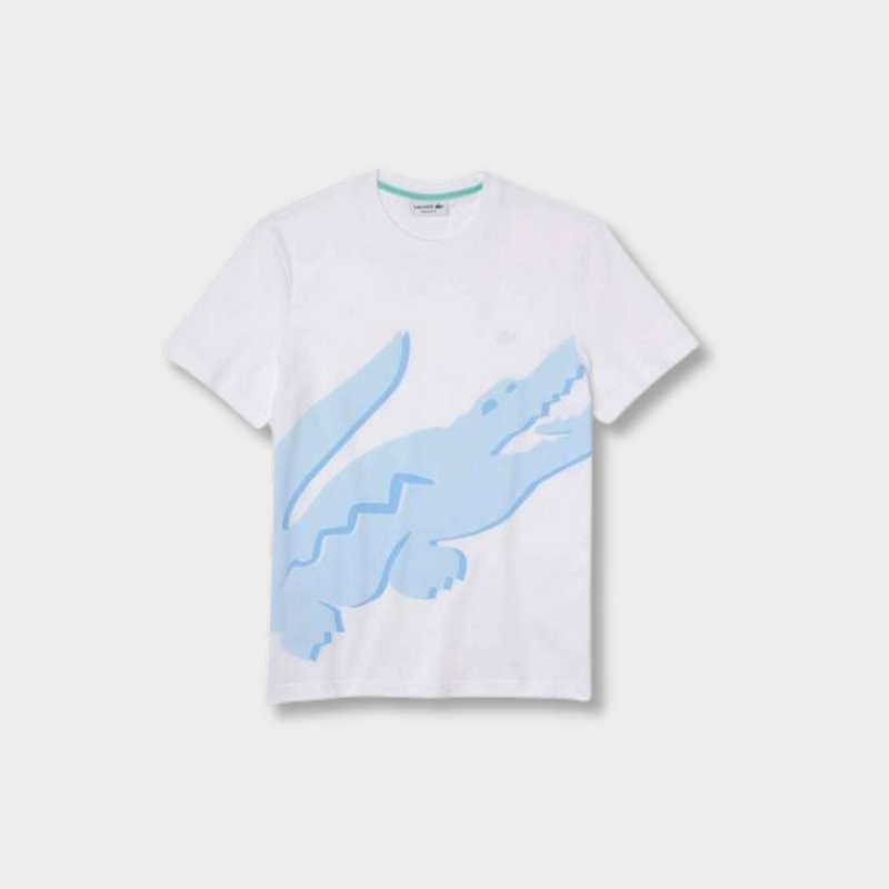 Ensemble short/t-shirt Lacoste Bleu et blanc – vue 2