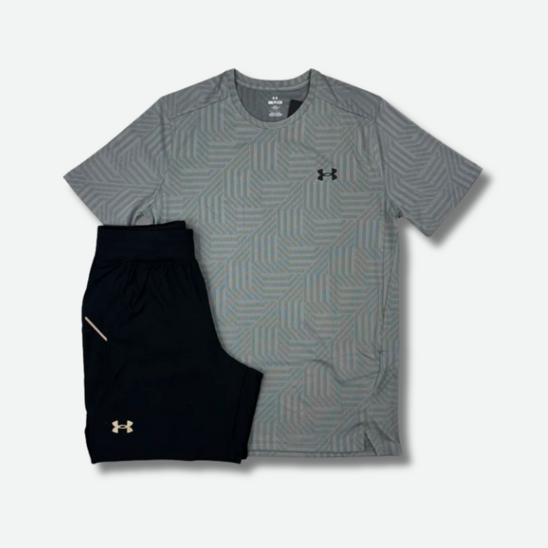 Ensemble short/t-shirt Under Armour gris – vue 1