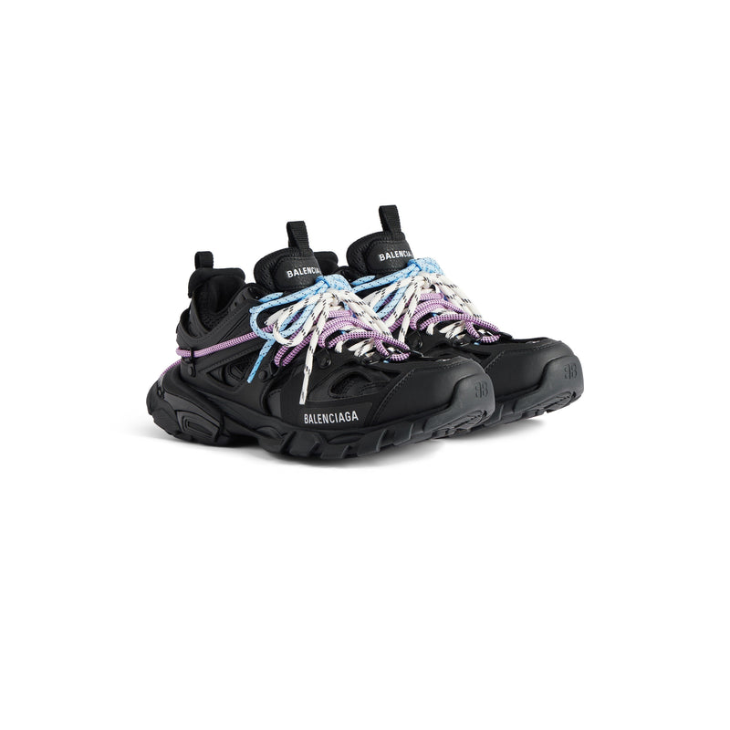 Balenciaga Track Noir Avec Laces Rose Et Bleue – vue 3