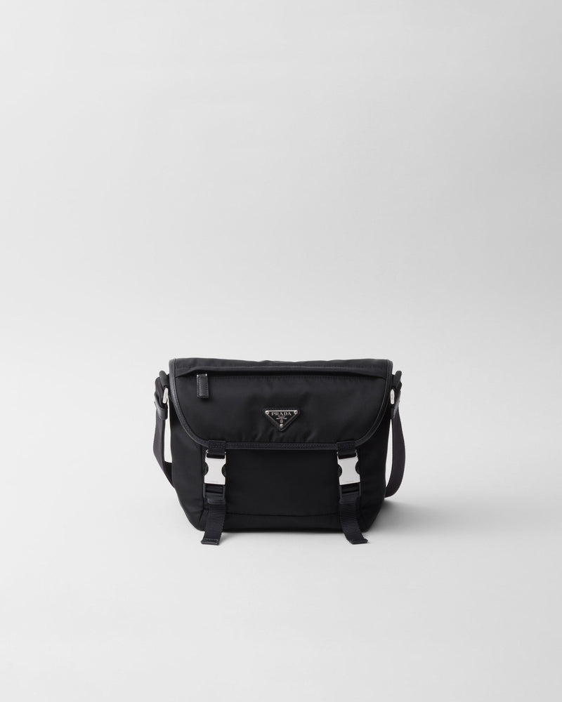 Sac porté épaule en Re-Nylon et cuir Saffiano – vue 1