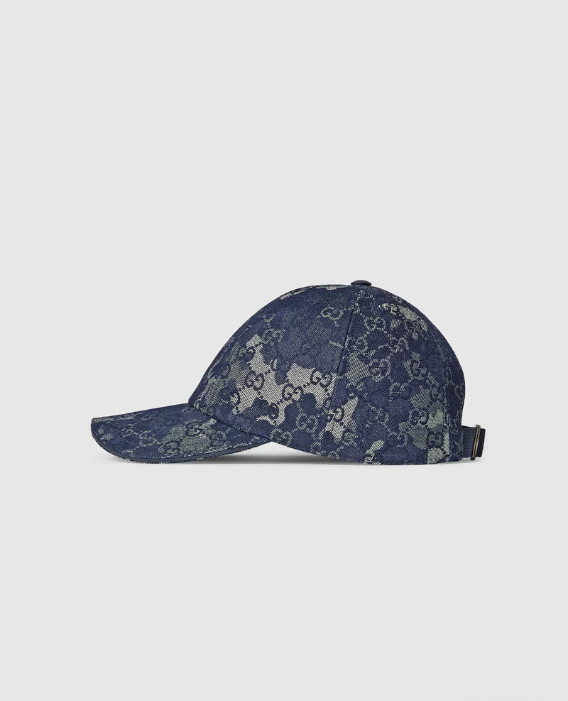 Casquette en denim GG avec détail bande Web – vue 2