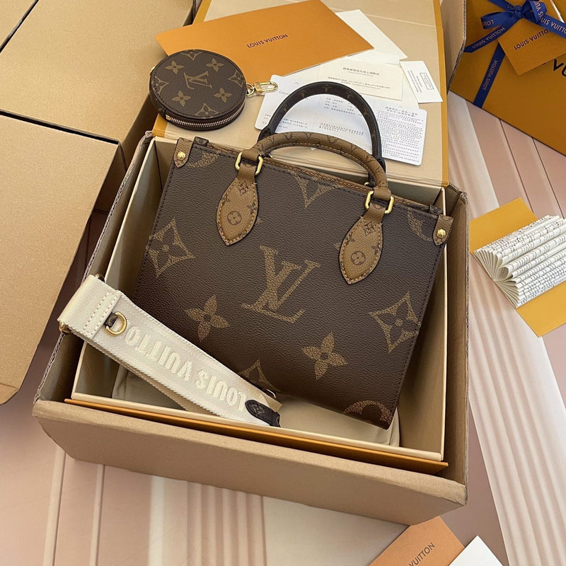 LV - Petit Cabas OnTheGo BB Maron double – vue 2