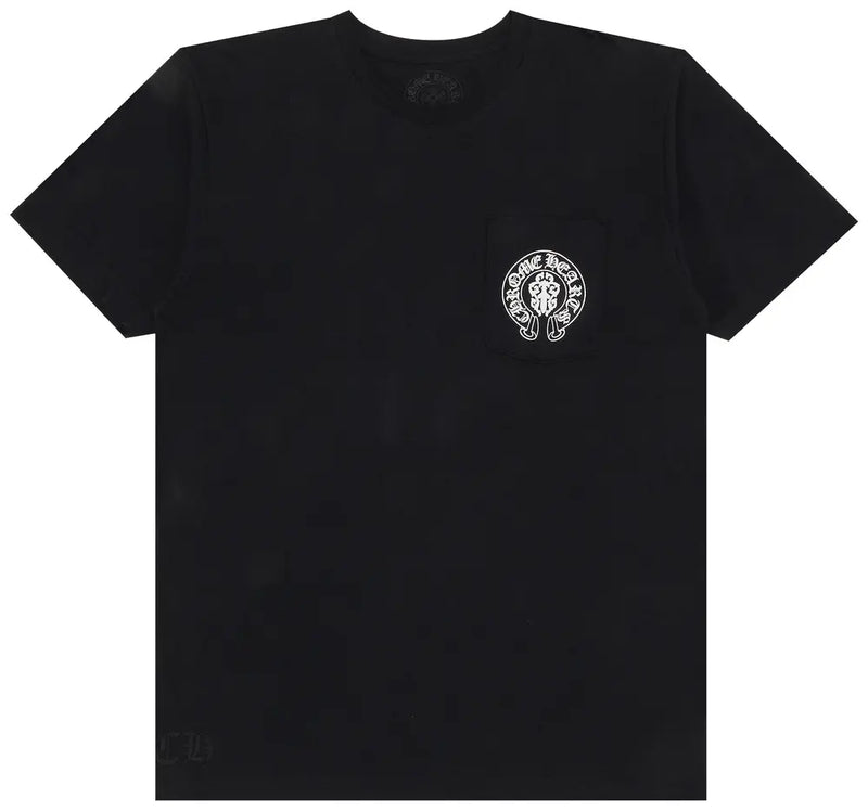 T-Shirt Chrome Heart Noir Drapeau US – vue 1