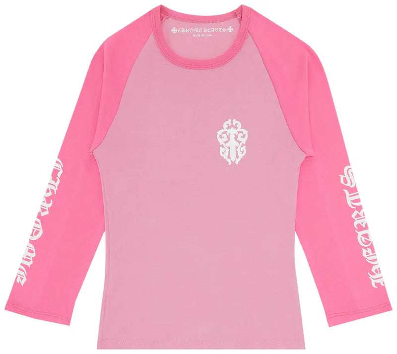 T-Shirt Manche Longue Chrome Heart Rose – vue 1