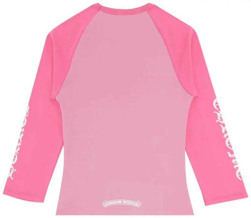T-Shirt Manche Longue Chrome Heart Rose – vue 2